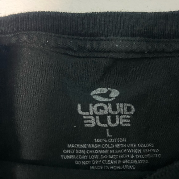 Liquid Blue Pink Floyd Black Cotton T-Shirt. Size large. - Picture 2 of 2